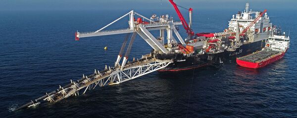 Судно на шельфе Балтийского моря по газопроводу Северный поток 2 - Sputnik Грузия