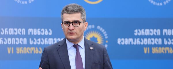 Мамука Мдинарадзе. Съезд правящей партии Грузинская мечта 16 января 2021 года - Sputnik Грузия