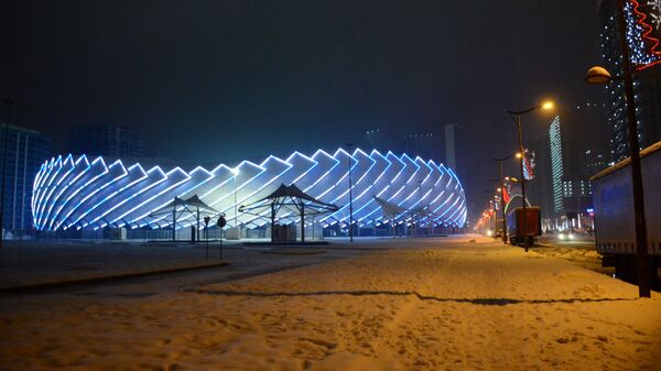 Батуми в снегу зимой - новый олимпийский Батумский стадион - Sputnik Грузия