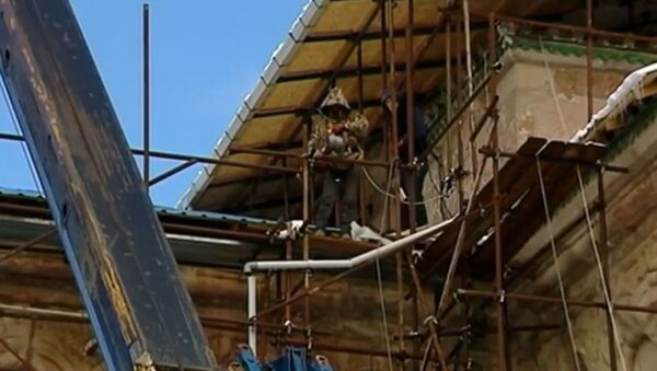 გელათის მონასტრის დაზიანებული სახურავი აღადგინეს - ვიდეო - Sputnik საქართველო