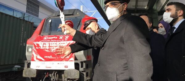 Из Анкары по железной дороге Баку-Тбилиси-Карс (БТК) 29 января отправился первый экспортный грузовой поезд в Россию - Sputnik Грузия