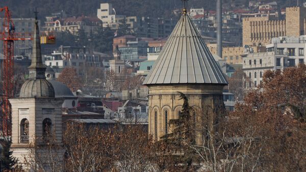 Купол храма Сиони с крестом - Sputnik Грузия