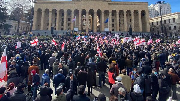 Акция протеста объединенной оппозиции 26 февраля 2021 года - Sputnik Грузия