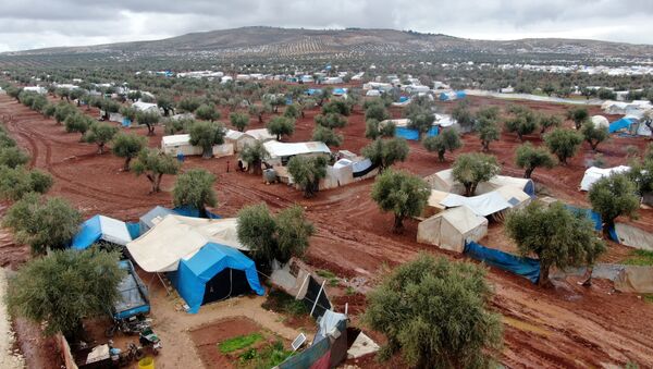 Сирия - гуманитарный лагерь для беженцев из зоны боевых действий - Sputnik Грузия