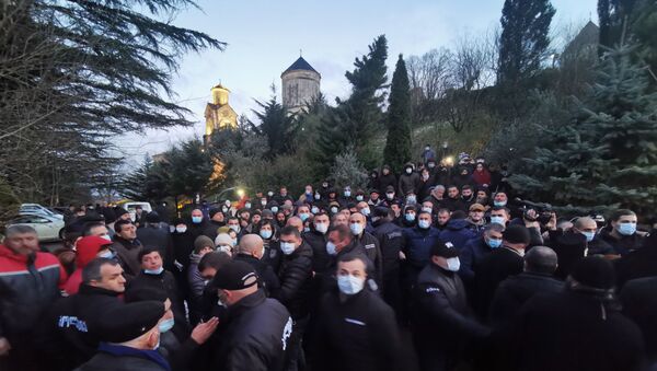 Противостояние в Чкондидской епархии в Мартвили 8 марта 2021 года - Sputnik Грузия