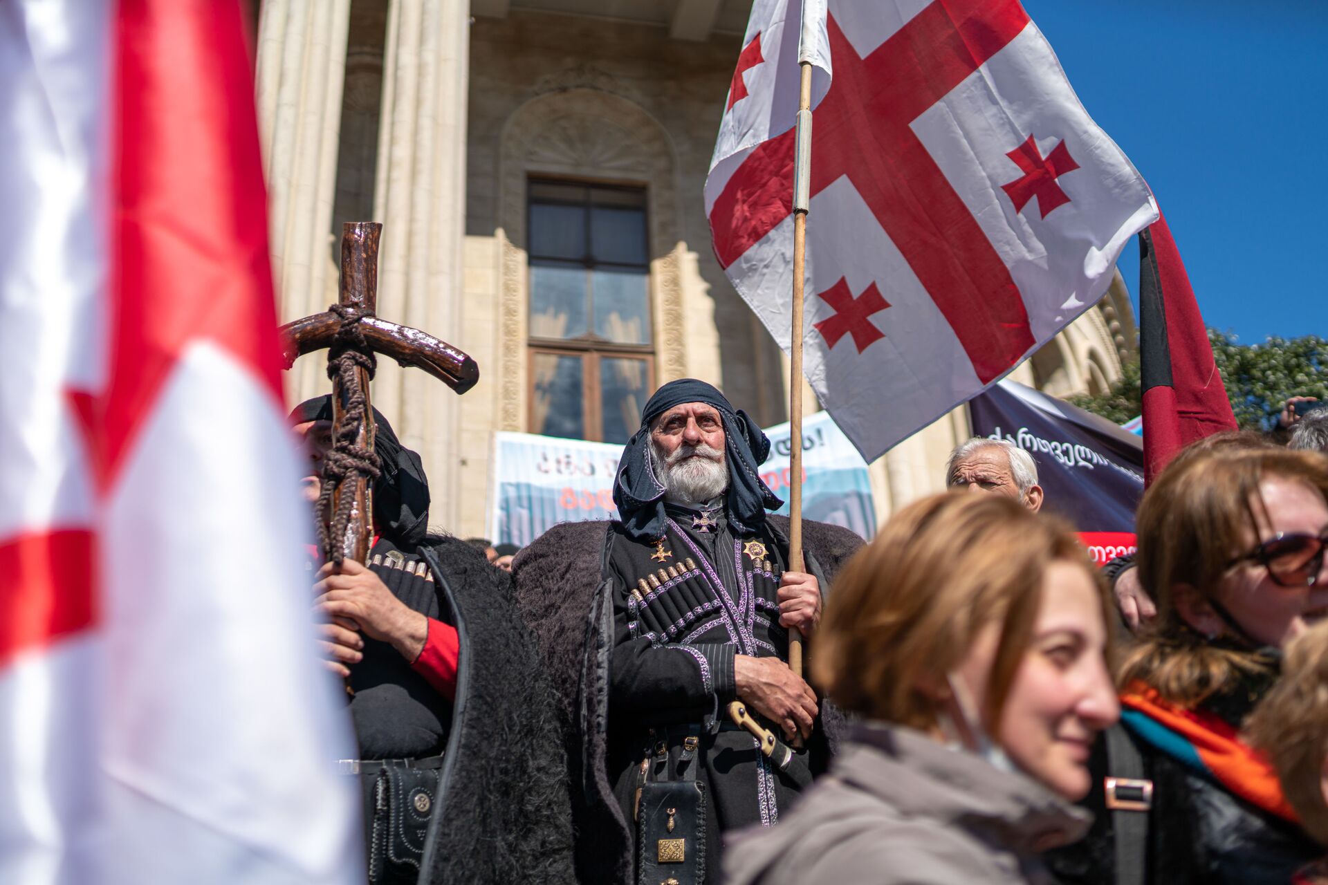 Протесты против строительства Намахвани ГЭС - акция в Кутаиси 14 марта 2021 года - Sputnik Грузия, 1920, 15.11.2025