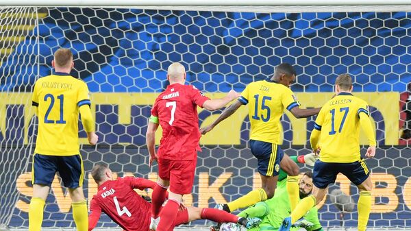 Сборная Грузии и Швеции в первом отборочном матче ЧМ-2022 - Sputnik Грузия