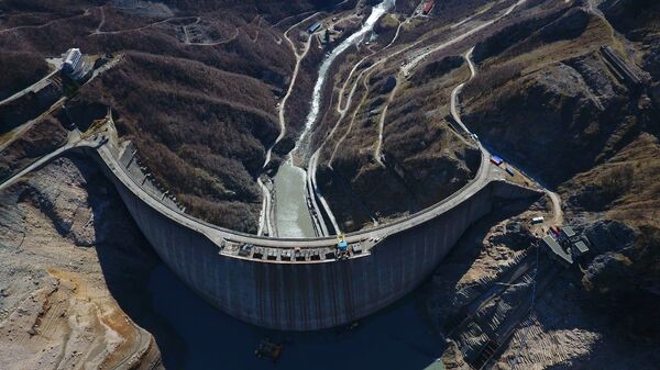 Ингури ГЭС - плотина и водохранилище в горах Земо-Сванети - Sputnik Грузия