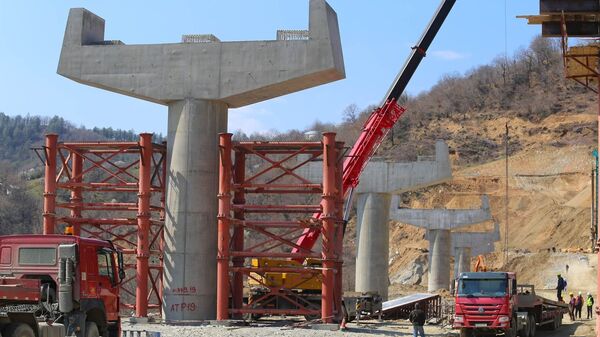 Строительство дороги через Рикотский перевал - Sputnik Грузия