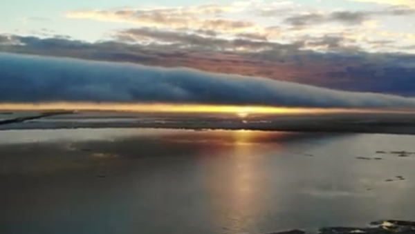 Утренняя слава: завораживающее облако-труба над Финским заливом - Sputnik Грузия