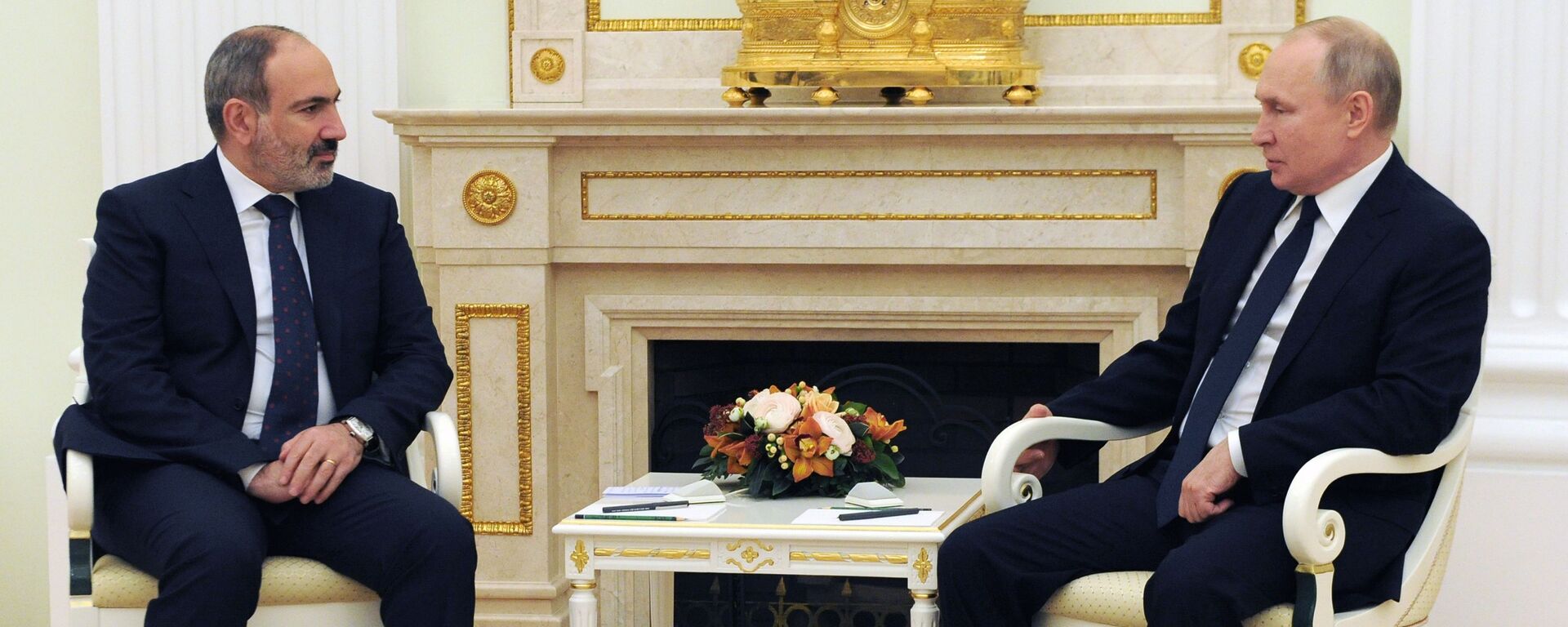 Президент РФ В. Путин провел встречу с премьер-министром Армении Н. Пашиняном - Sputnik Грузия, 1920, 07.04.2021