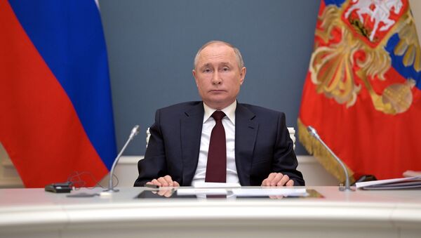 Президент РФ В. Путин выступил на онлайн-саммите по климату - Sputnik Грузия