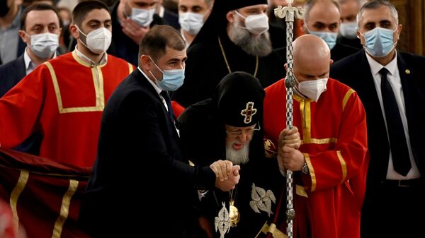 Католикос-Патриарх Всея Грузии Илия Второй. Празднование Пасхи 1 мая 2021 года - Sputnik Грузия