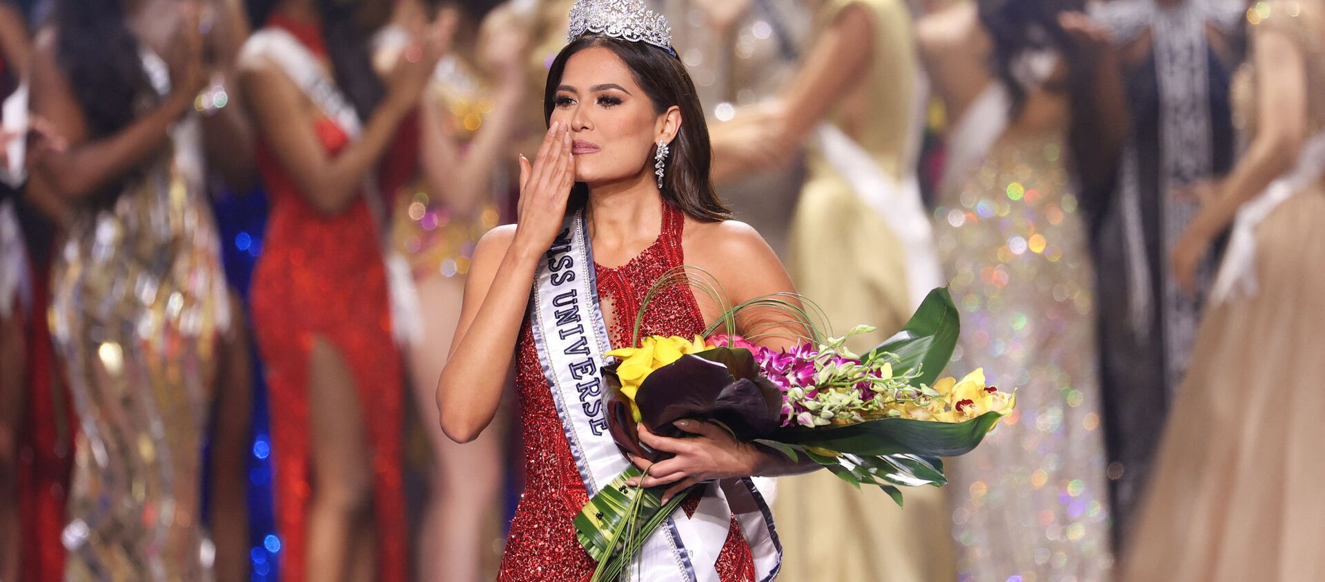  Представительница Мексики Андреа Меса стала победительнице конкурса Мисс Вселенная 2021 - Sputnik Грузия, 1920, 17.05.2021