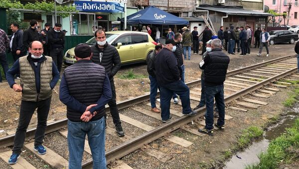 Забастовка работников завода Боржоми 19 мая 2021 года - Sputnik Грузия