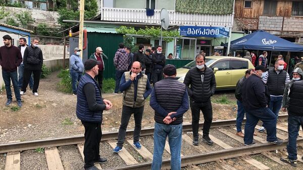 Забастовка работников завода Боржоми 19 мая 2021 года - Sputnik Грузия