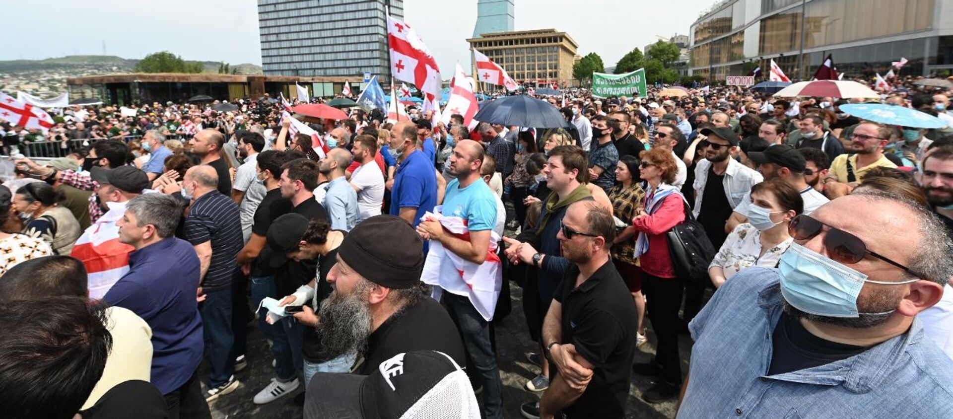 Противники строительства каскада Намахвани ГЭС проводят акцию протеста 23 мая 2021 года - Sputnik Грузия, 1920, 23.05.2021