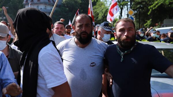 Шествие противников Намахвани ГЭС в столице Грузии 24 мая 2021 года - Sputnik Грузия