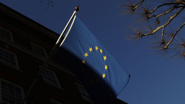 Флаг Евросоюза в тени - Sputnik Грузия