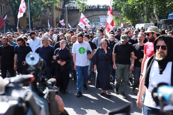 Варлам Голетиани. Акция протеста против строительства Намахвани ГЭС, архивное фото - Sputnik Грузия