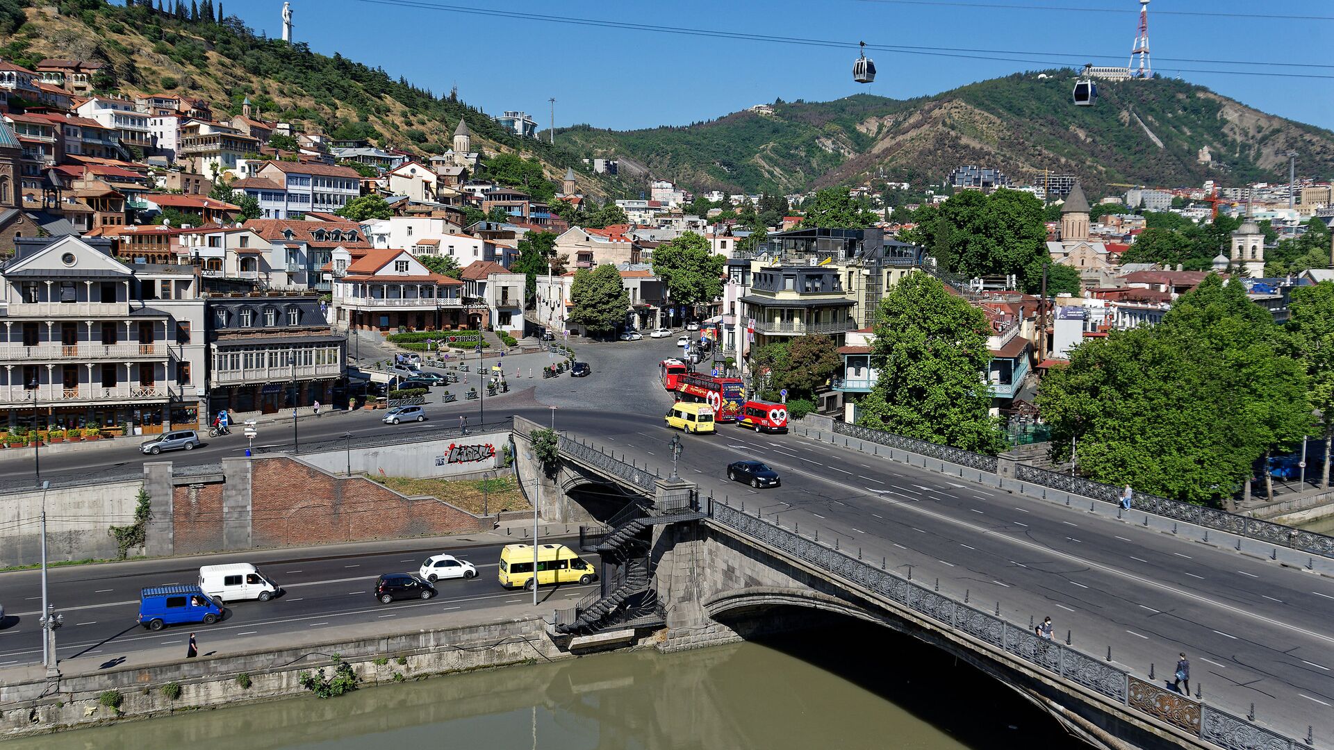 Вид на город Тбилиси - Метехский мост - Sputnik Грузия, 1920, 12.11.2022