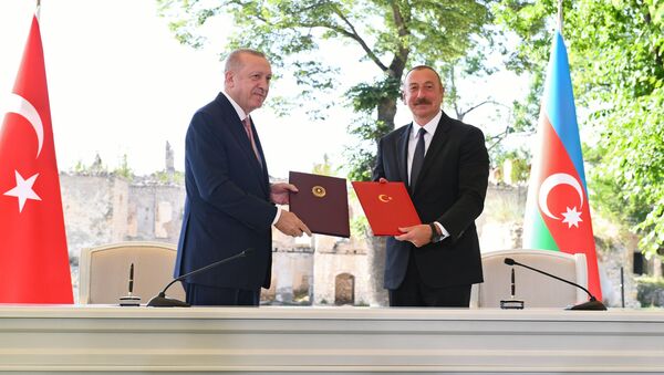 Визит президента Турции Р. Эрдогана в Азербайджан - Sputnik Грузия