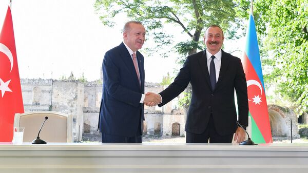 Визит президента Турции Р. Эрдогана в Азербайджан - Sputnik Грузия