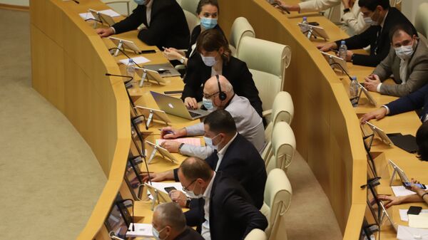 Парламент Грузии - депутаты в зале заседаний - Sputnik Грузия