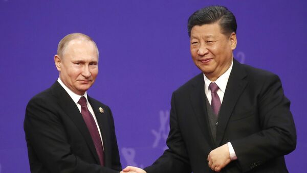 Президент РФ Владимир Путин и председатель Китайской народной республики (КНР) Си Цзиньпин - Sputnik Грузия