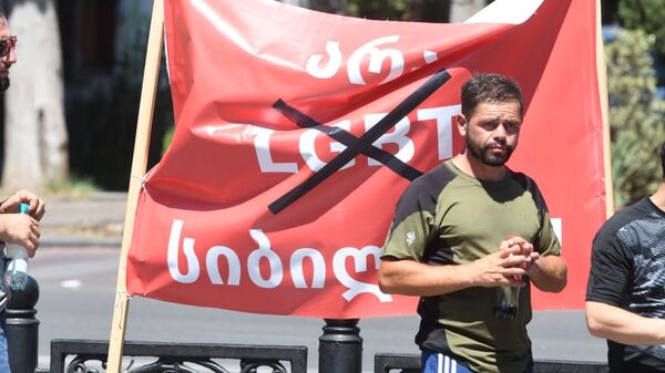 Журналисты на акции противников Тбилиси прайд 5 июля 2021 года - Sputnik Грузия
