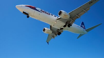 Пассажирский самолет садится в батумском аэропорту