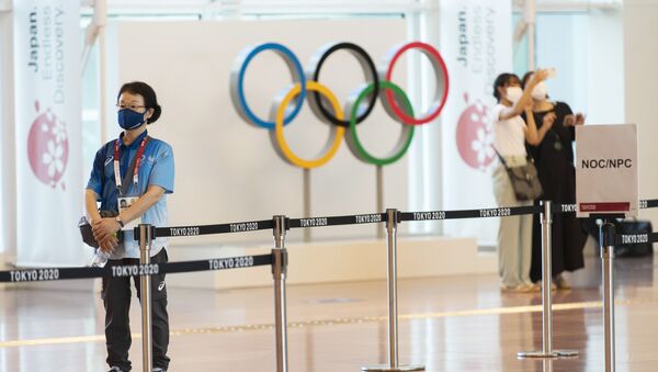 Олимпиада в Токио. Олимпийские кольца - Sputnik Грузия