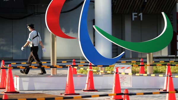 Символа Паралимпийских игр на Национальном стадионе проведения Олимпийских и Паралимпийских игр 2020 года в Токио - Sputnik Грузия