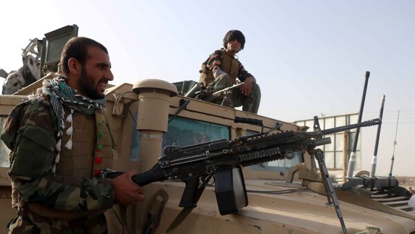 Солдаты национальной армии Афганистана охраняют блокпост - Sputnik Грузия