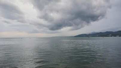 Черноморское побережье Аджарии в плохую погоду