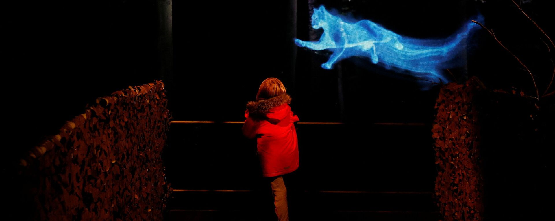 Ребенок в «Запретном лесу Гарри Поттера» в Арли-холле, Великобритания - Sputnik საქართველო, 1920, 21.10.2021