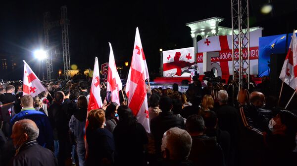 Акция протеста оппозиции на батумском бульваре 23 октября и в поддержку Саакашвили - Sputnik Грузия