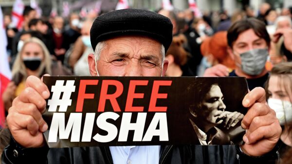 Свободу Мише! Акция протеста сторонников Михаила Саакашвили - Sputnik Грузия