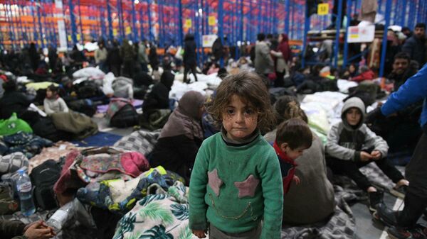 Мигрантов все меньше: что происходит в кризисном центре на границе – видео - Sputnik Грузия