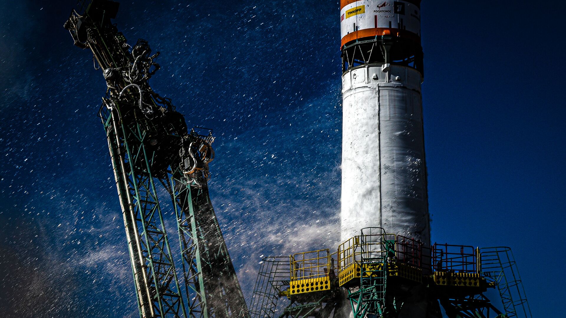 Запуск ракеты-носителя с космическим кораблем Союз МС-19 со стартового комплекса Восток №31 космодрома Байконур - Sputnik Грузия, 1920, 17.03.2022