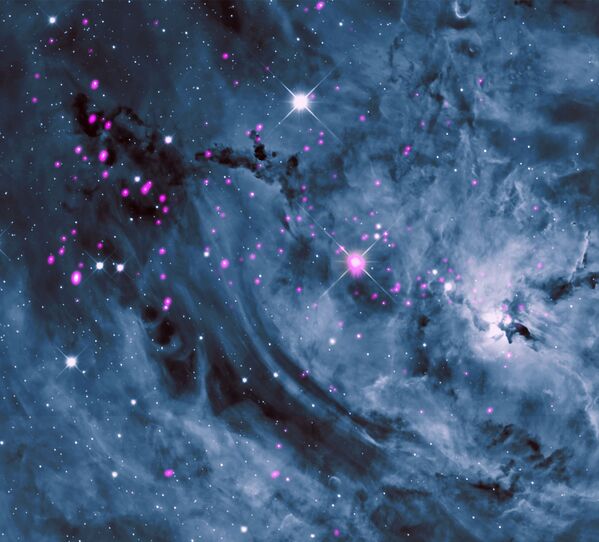 Гигантское межпланетное облако из газа и пыли, известное как NGC 6523, в котором рождаются звезды. Находится на расстоянии около 4000 световых лет от Земли - Sputnik Грузия