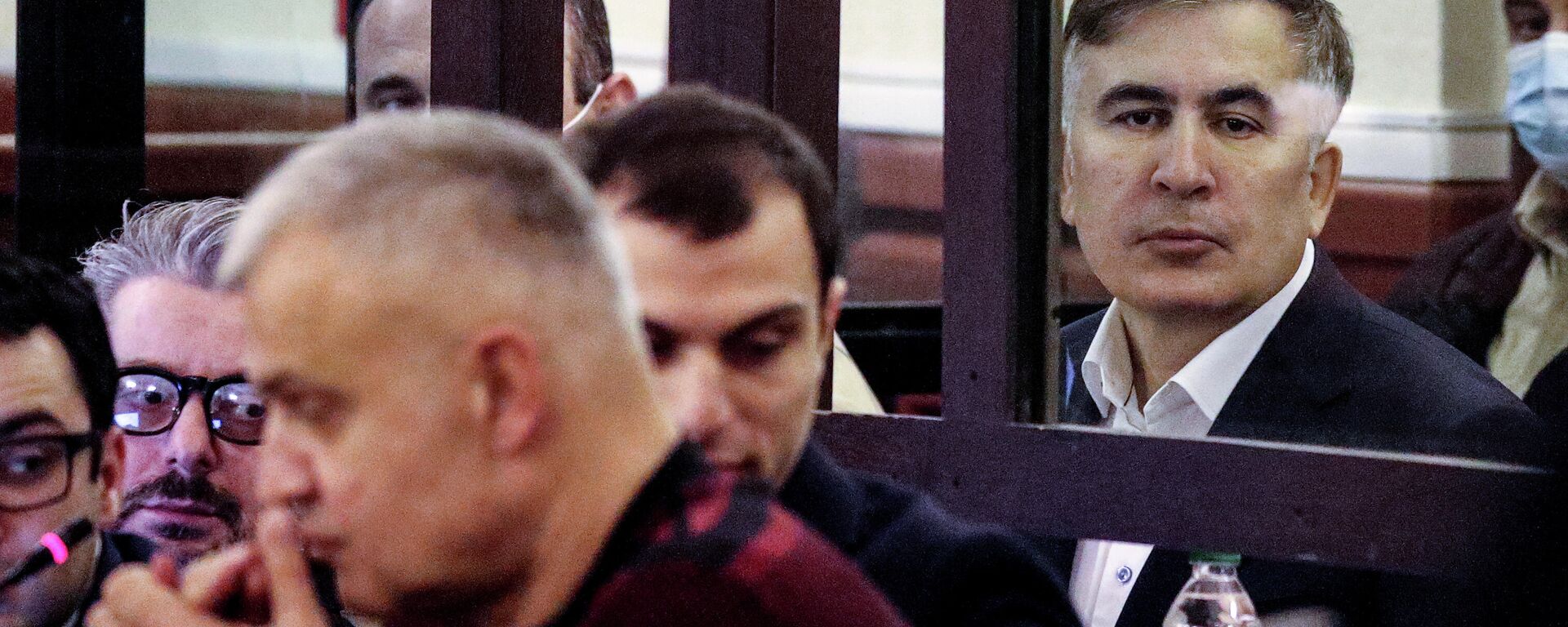 Михаил Саакашвили на судебном процессе - Sputnik Грузия, 1920, 20.01.2022