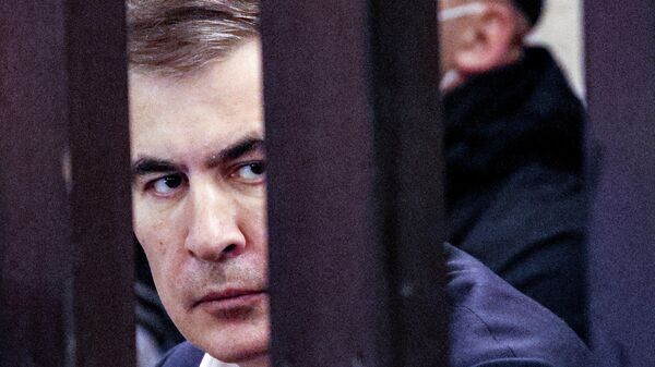 Михаил Саакашвили на судебном процессе - Sputnik Грузия