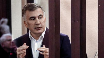 Михаил Саакашвили на судебном процессе