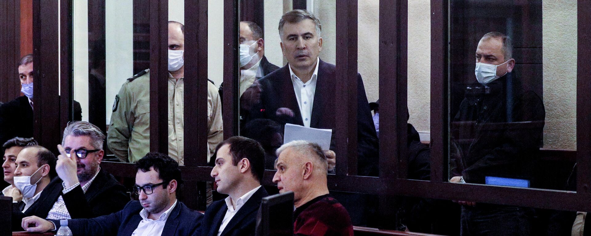Михаил Саакашвили на судебном процессе - Sputnik Грузия, 1920, 19.01.2022