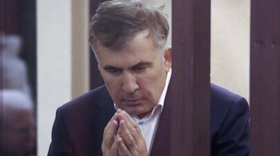 Михаил Саакашвили в зале суда на судебном процессе