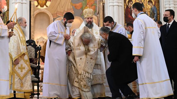 Католикос-Патриарх Всея Грузии Илия Второй на церковной службе - Sputnik Грузия