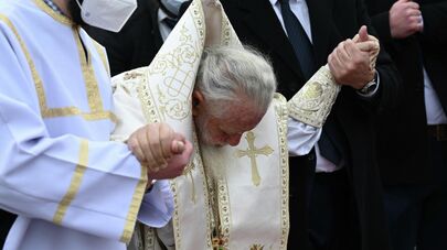 Католикос-Патриарх Всея Грузии Илия Второй на церковной службе