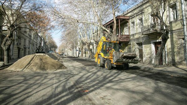 Дорожные работы на проспекте Кетеван Цамебули в столице Грузии - Sputnik Грузия