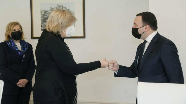Премьер-министр Грузии Ираклий Гарибашвили встретился с комиссаром Совета Европы по правам человека Дуней Миятович - Sputnik Грузия